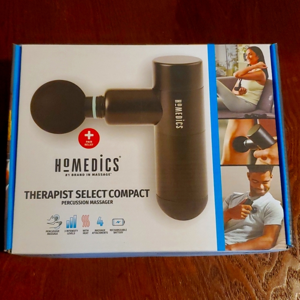 Homedics Therapist Select Compact Percussion Massager Gun. New in Box